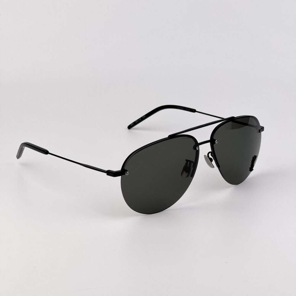 Saint Laurent CLASSIC 11/F M Pilot Sunglasses – Matte Black Grey | Model 005 - Picture 5 of 9